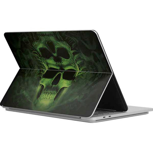 Liquid Blue Green Skulls Surface Laptop Studio Skin