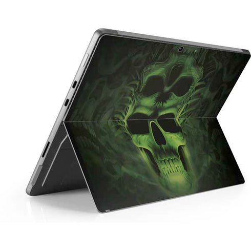 Liquid Blue Green Skulls Surface Pro 8 Skin