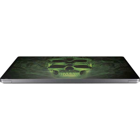 Liquid Blue Green Skulls Universal Laptop 11in (8.8 x 6.2in) Skin