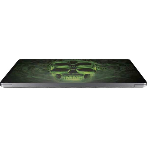 Liquid Blue Green Skulls Universal Laptop 15in (12.2 x 8.8in) Skin