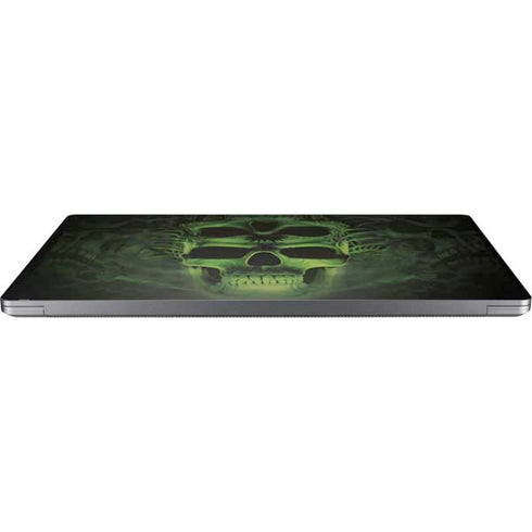 Liquid Blue Green Skulls Universal Laptop 16.6in (13.4 x 9.7in) Skin