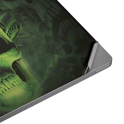 Liquid Blue Green Skulls Universal Laptop 18in (14.6 x 10.6in) Skin