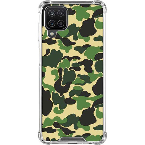 Green Street Camo Galaxy A12 Clear Case