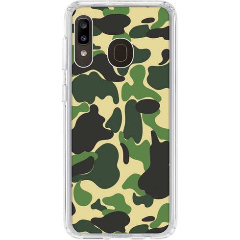 Green Street Camo Galaxy A20 Clear Case