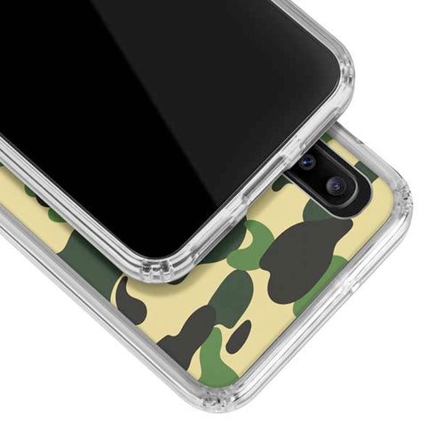Green Street Camo Galaxy A20 Clear Case