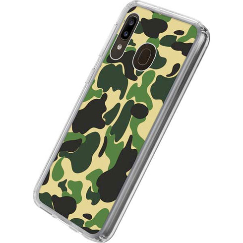 Green Street Camo Galaxy A20 Clear Case