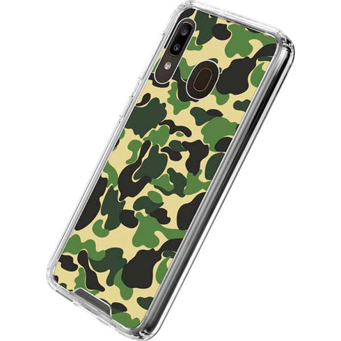 Green Street Camo Galaxy A30 Clear Case