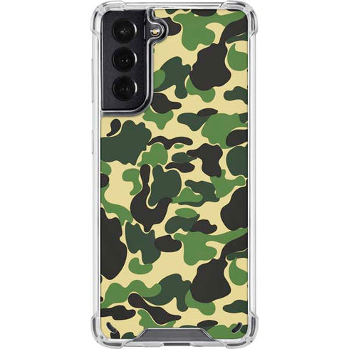 Green Street Camo Galaxy S21 5G Clear Case