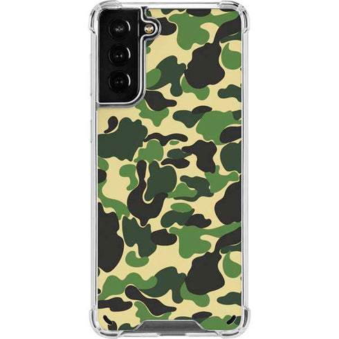 Green Street Camo Galaxy S21 Plus 5G Clear Case