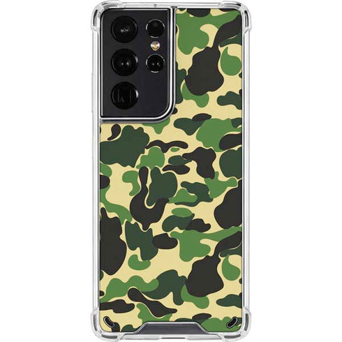 Green Street Camo Galaxy S21 Ultra 5G Clear Case