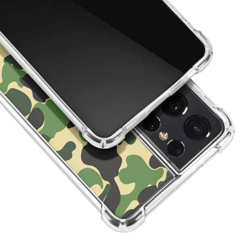 Green Street Camo Galaxy S21 Ultra 5G Clear Case