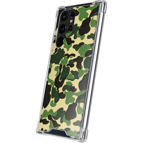 Green Street Camo Galaxy S22 Ultra Clear Case