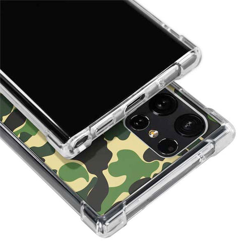 Green Street Camo Galaxy S22 Ultra Clear Case