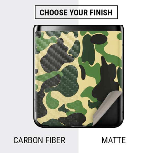 Green Street Camo Galaxy Z Flip Skin