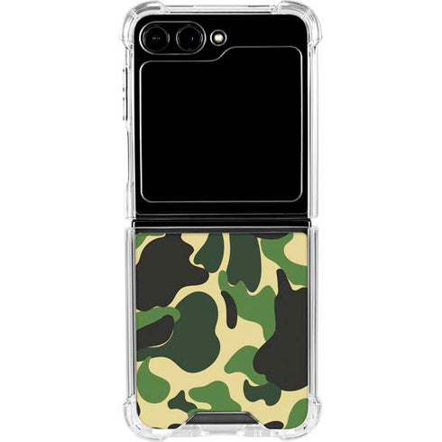 Green Street Camo Galaxy Z Flip5 5G Clear Case