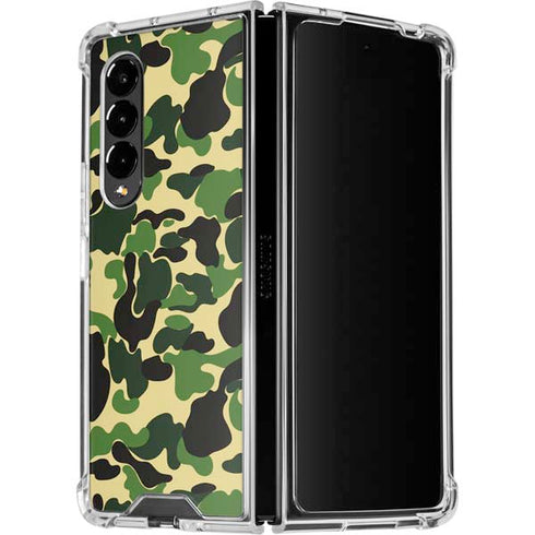 Green Street Camo Galaxy Z Fold4 5G Clear Case