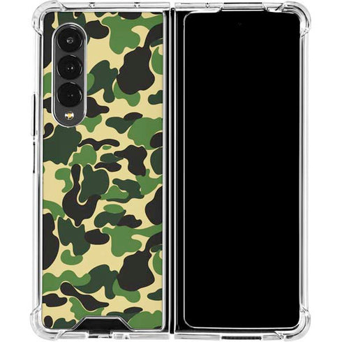 Green Street Camo Galaxy Z Fold4 5G Clear Case