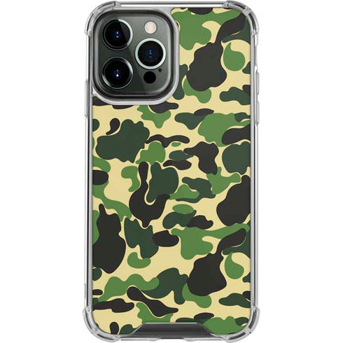 Green Street Camo iPhone 15 Pro Max Clear Case