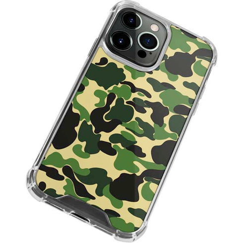 Green Street Camo iPhone 15 Pro Max Clear Case