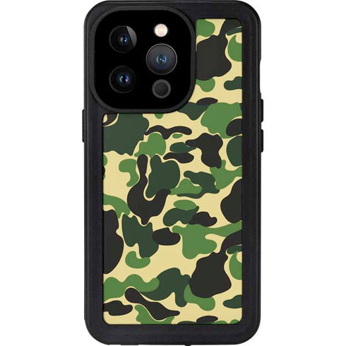 Green Street Camo iPhone 14 Pro Waterproof Case