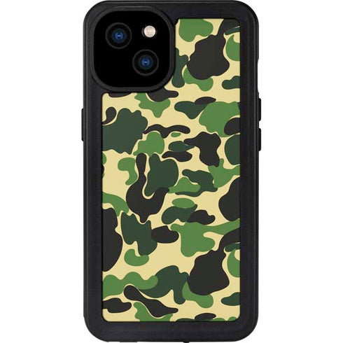 Green Street Camo iPhone 15 Plus Waterproof Case