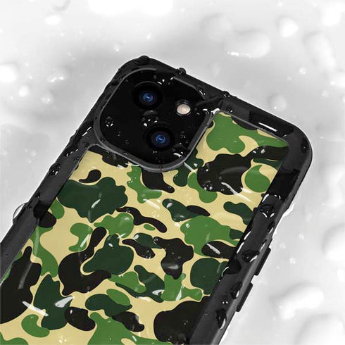 Green Street Camo iPhone 15 Plus Waterproof Case