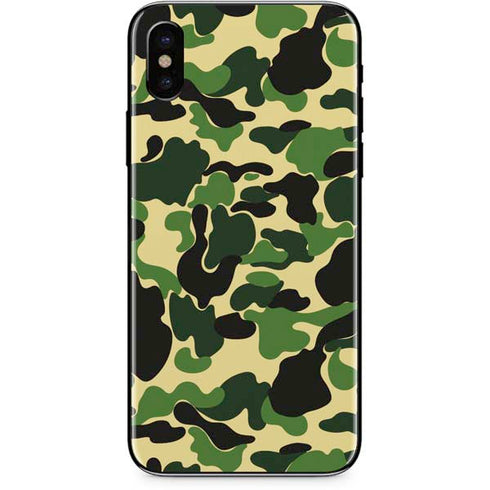 Green Street Camo iPhone X Skin