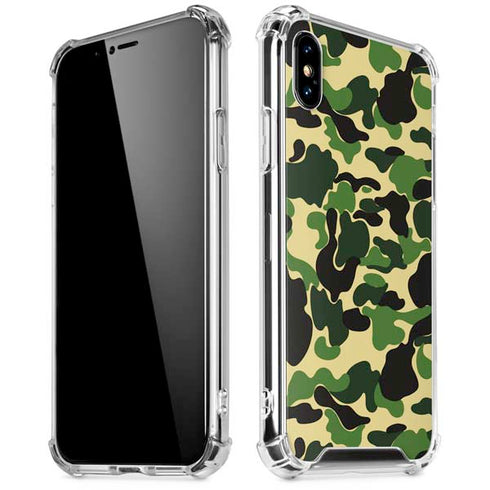 Green Street Camo iPhone XS Max Clear Case
