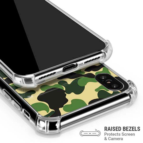 Green Street Camo iPhone XS Max Clear Case