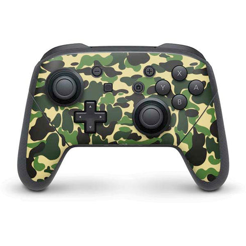 Green Street Camo Nintendo Switch Pro Controller Skin