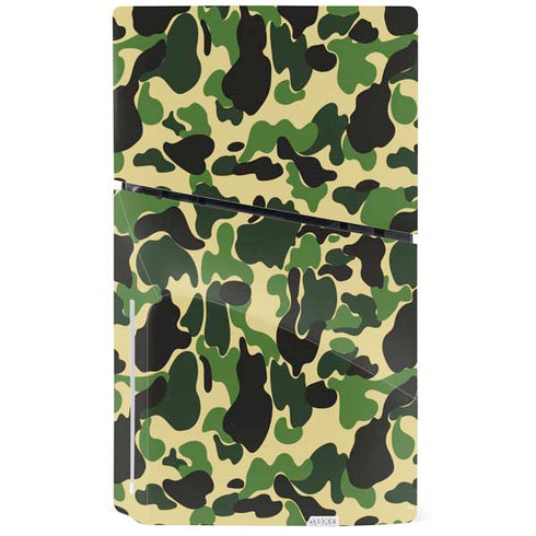 Green Street Camo PS5 Slim Disk Console Skin
