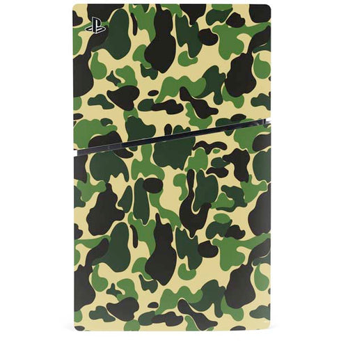 Green Street Camo PS5 Slim Digital Edition Console Skin