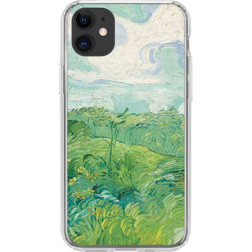 Green Wheat Fields by Vincent van Gogh iPhone 11 Clear Case
