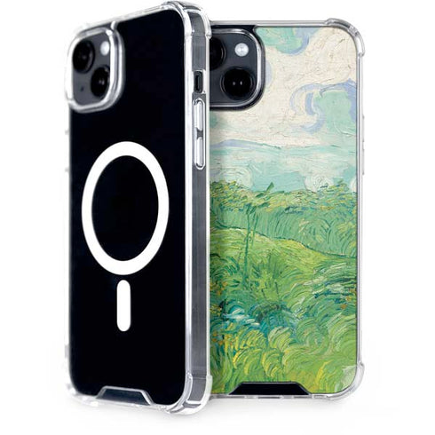 Green Wheat Fields by Vincent van Gogh iPhone 15 MagSafe Case