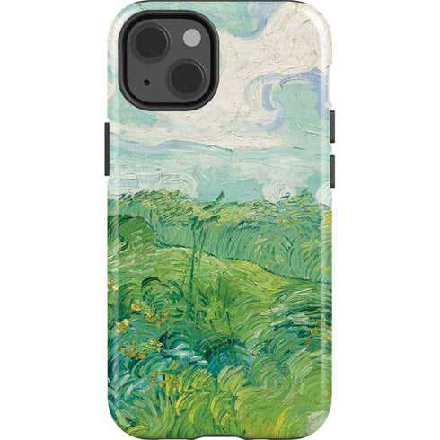Green Wheat Fields by Vincent van Gogh iPhone 15 Impact Case