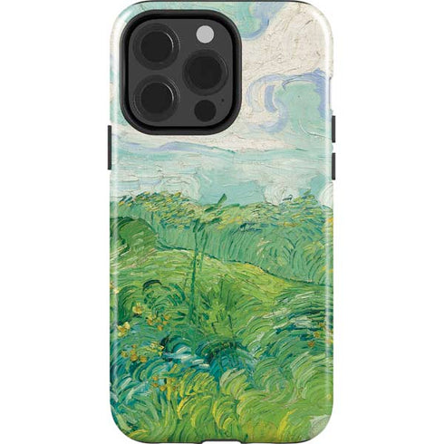 Green Wheat Fields by Vincent van Gogh iPhone 15 Pro Impact Case