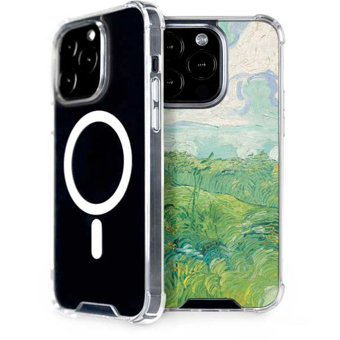 Green Wheat Fields by Vincent van Gogh iPhone 15 Pro MagSafe Case