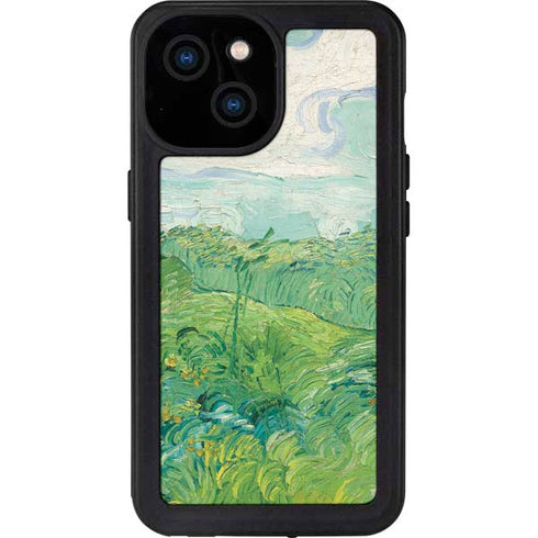 Green Wheat Fields by Vincent van Gogh iPhone 15 Waterproof Case