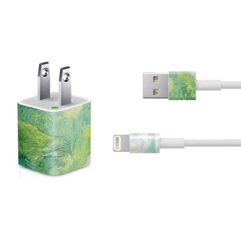 Vincent Van Gogh Green Wheat Fields iPhone Charger (5W USB) Skin