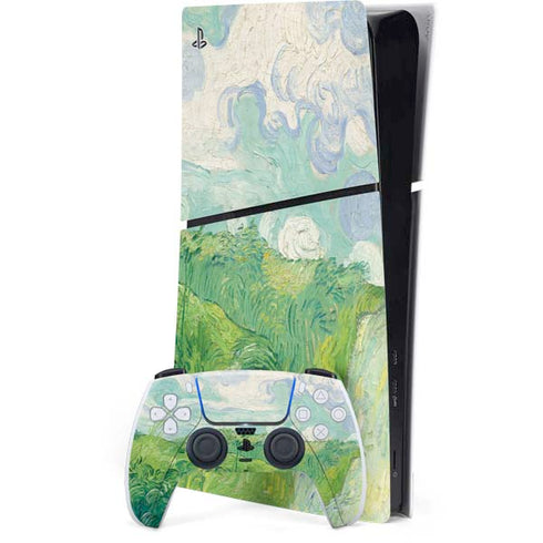 Green Wheat Fields by Vincent van Gogh PS5 Slim Digital Edition Console Skin