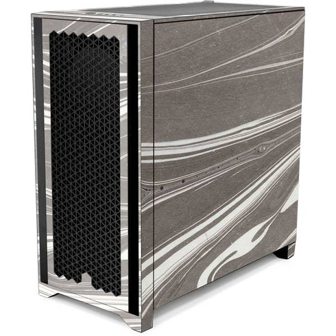 Grey Marble Corsair 4000D Tempered Glass Mid-Tower ATX Case Skin