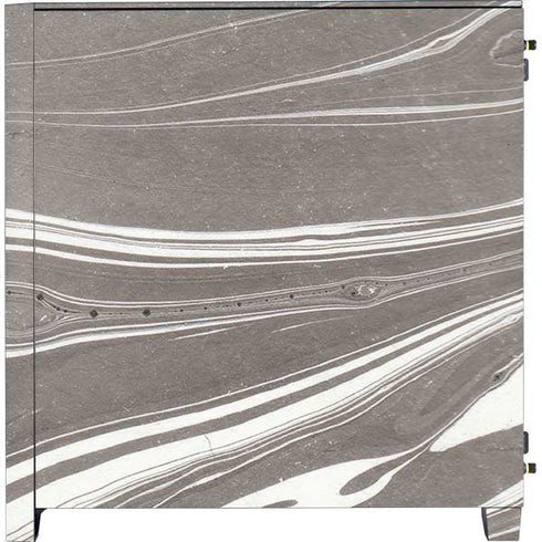 Grey Marble Corsair 4000D Tempered Glass Mid-Tower ATX Case Skin