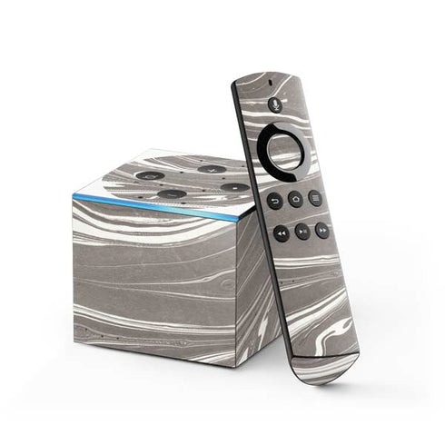 Grey Marble Fire TV Cube Skin