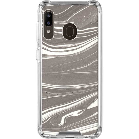 Grey Marble Galaxy A30 Clear Case