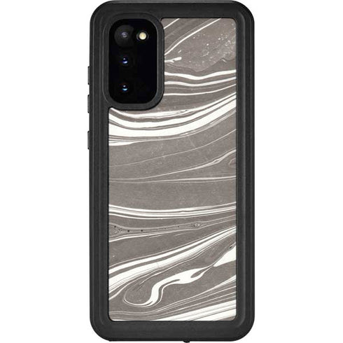 Grey Marble Galaxy S20 Waterproof Case