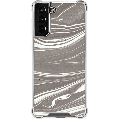 Grey Marble Galaxy S21 FE Clear Case