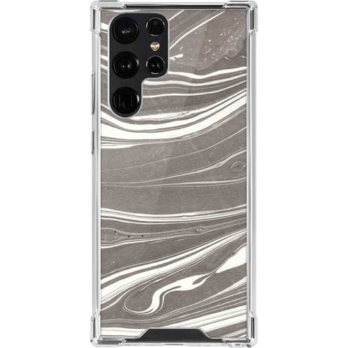 Grey Marble Galaxy S22 Ultra Clear Case