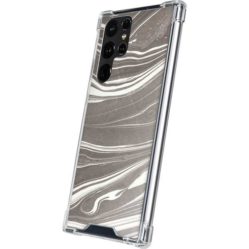 Grey Marble Galaxy S22 Ultra Clear Case