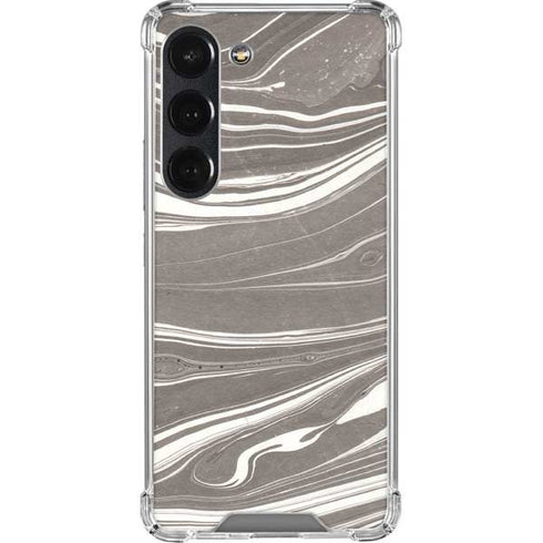 Grey Marble Galaxy S23 Clear Case