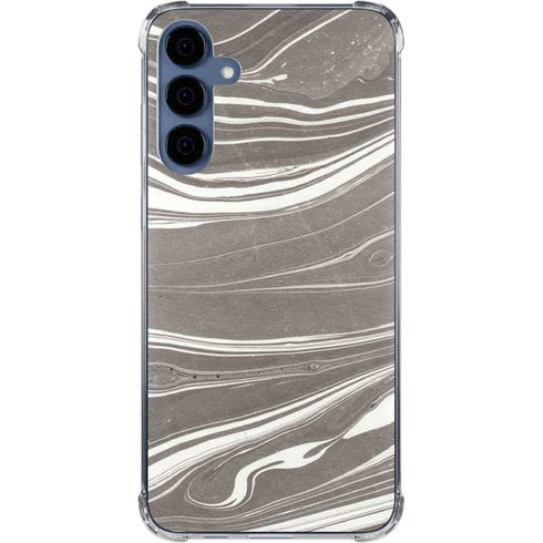 Grey Marble Galaxy S24 Clear Case